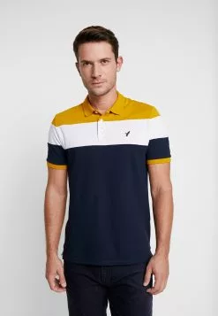 Pier One Poloskjorter - Dark Blue/Mustard