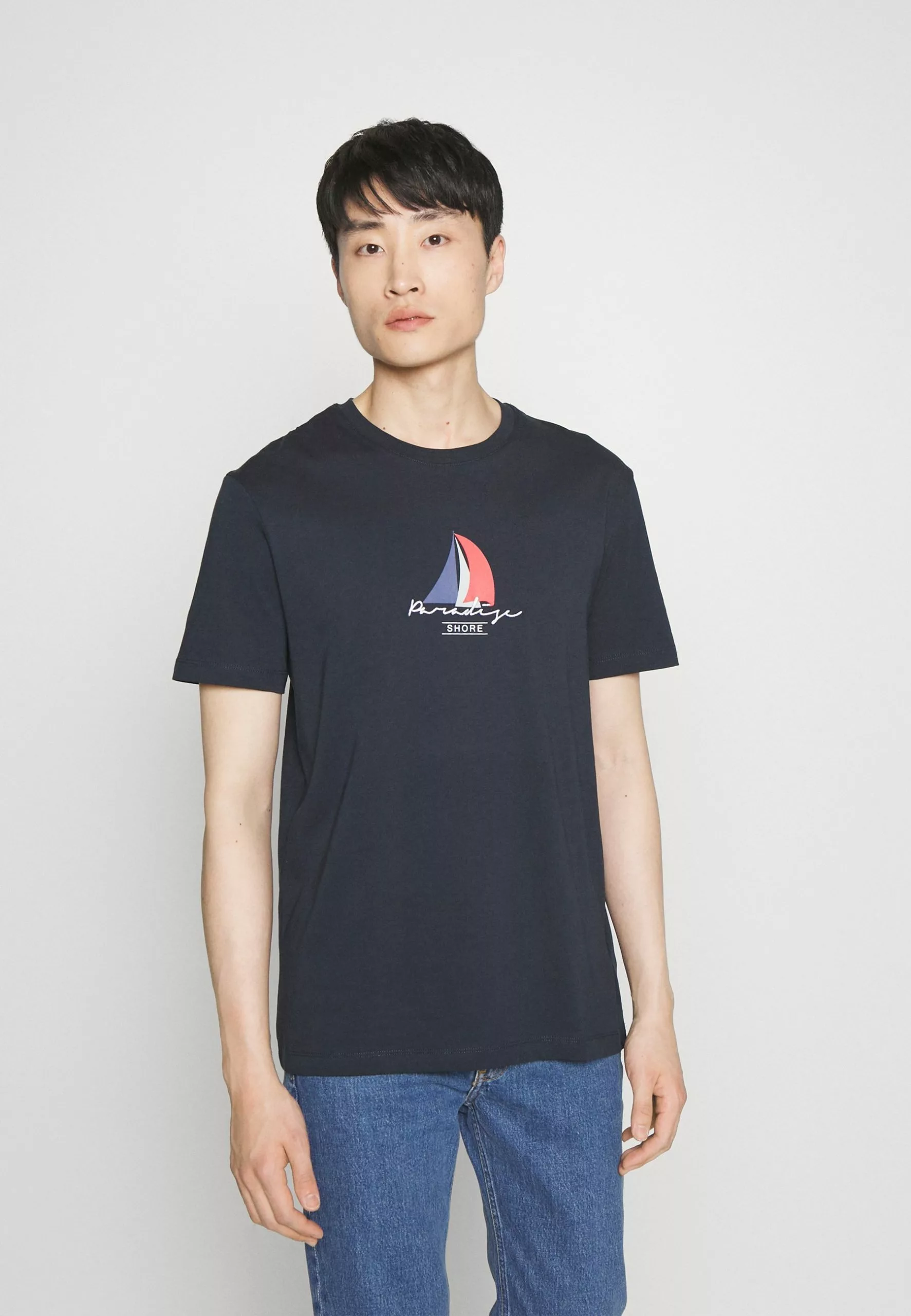 Pier One T-Shirts Med Print - Dark Blue