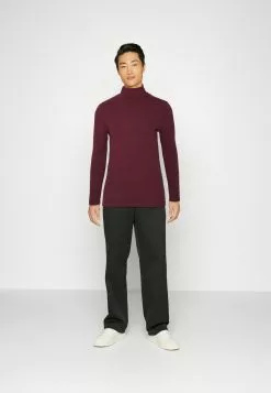 Pier One 2 Pack - Topper Langermet - Beige/Bordeaux