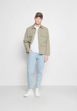 Pier One 5 Pack - Topper Langermet - White/Dark Blu/Grey