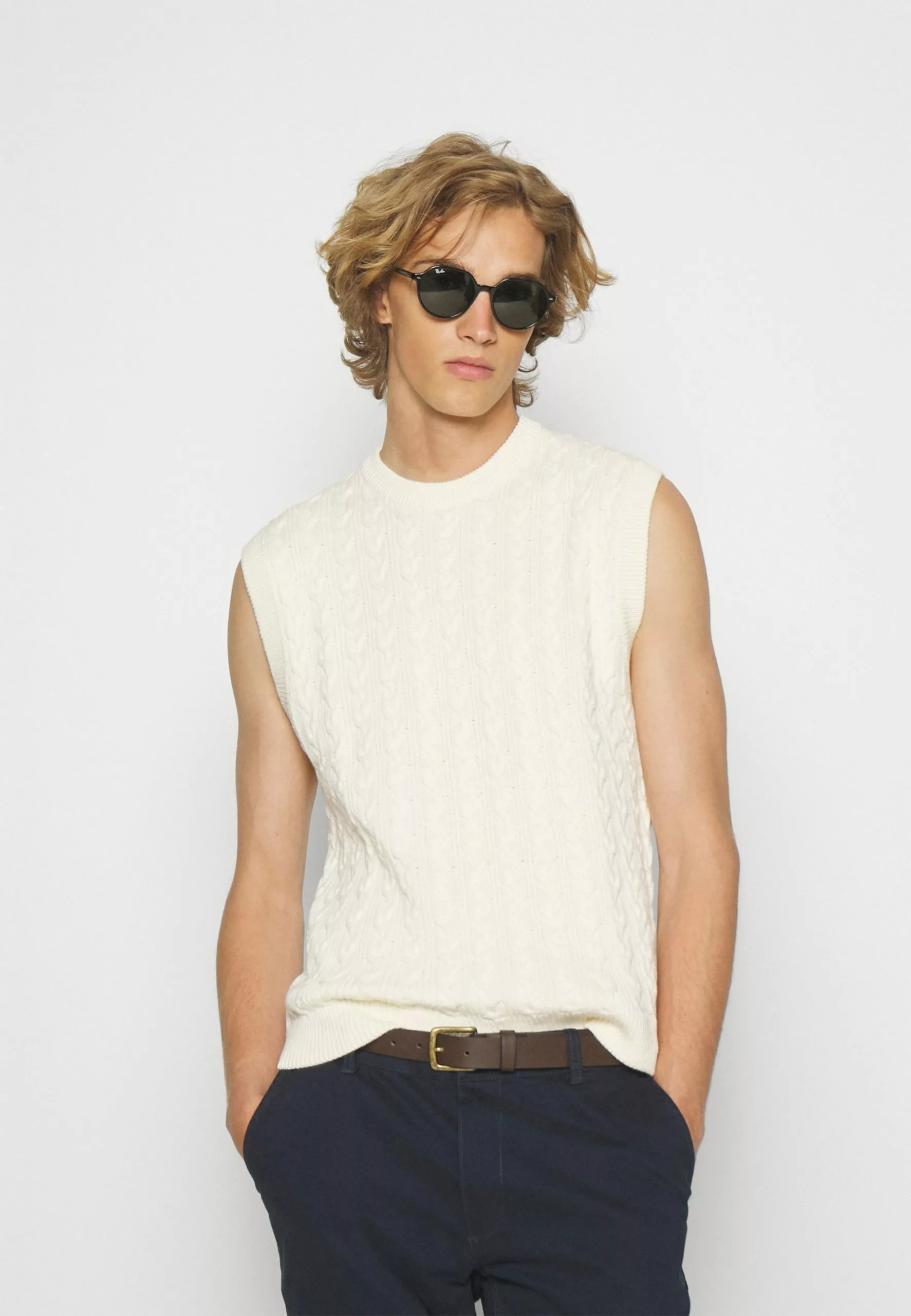 Pier One Strikkegenser - Off-White - Bilde 4