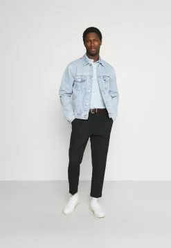 Pier One Tricolore Trim- Poloskjorter - Light Blue