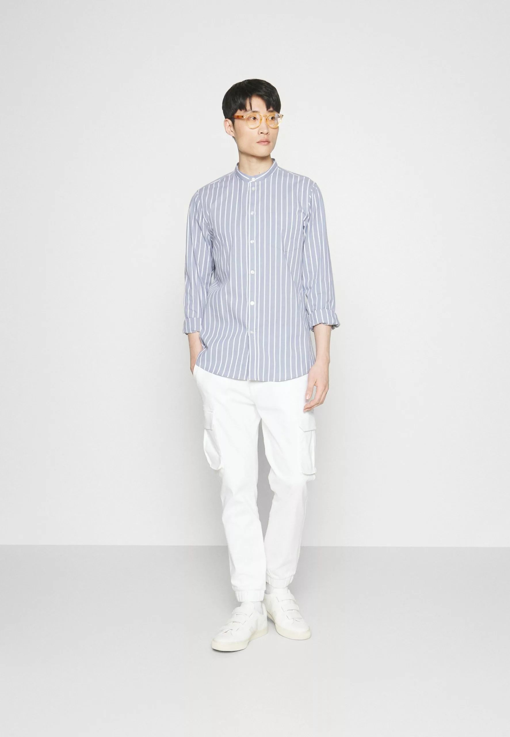 Pier One Muscle Fit Stand- Skjorte - Blue - Bilde 2