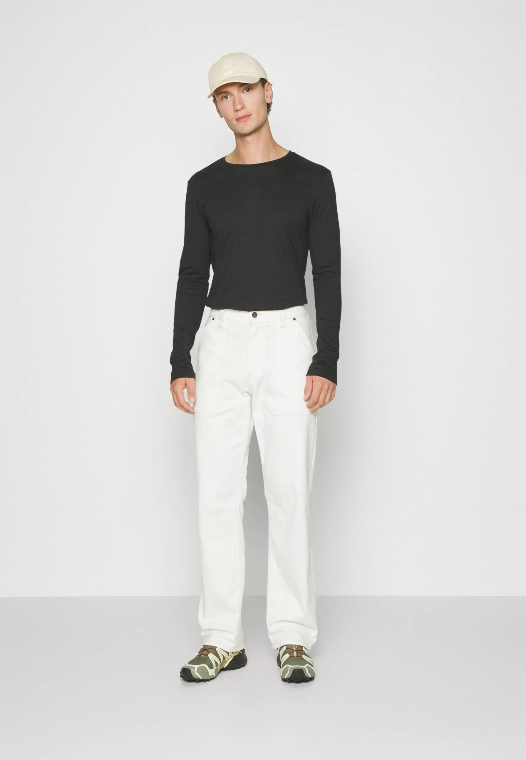 Pier One 2 Pack - Topper Langermet - Black/Khaki