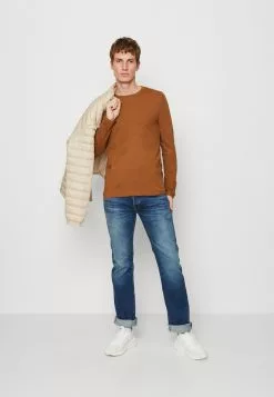 Pier One 5 Pack - Topper Langermet - Blue/Off-White/Light Brown