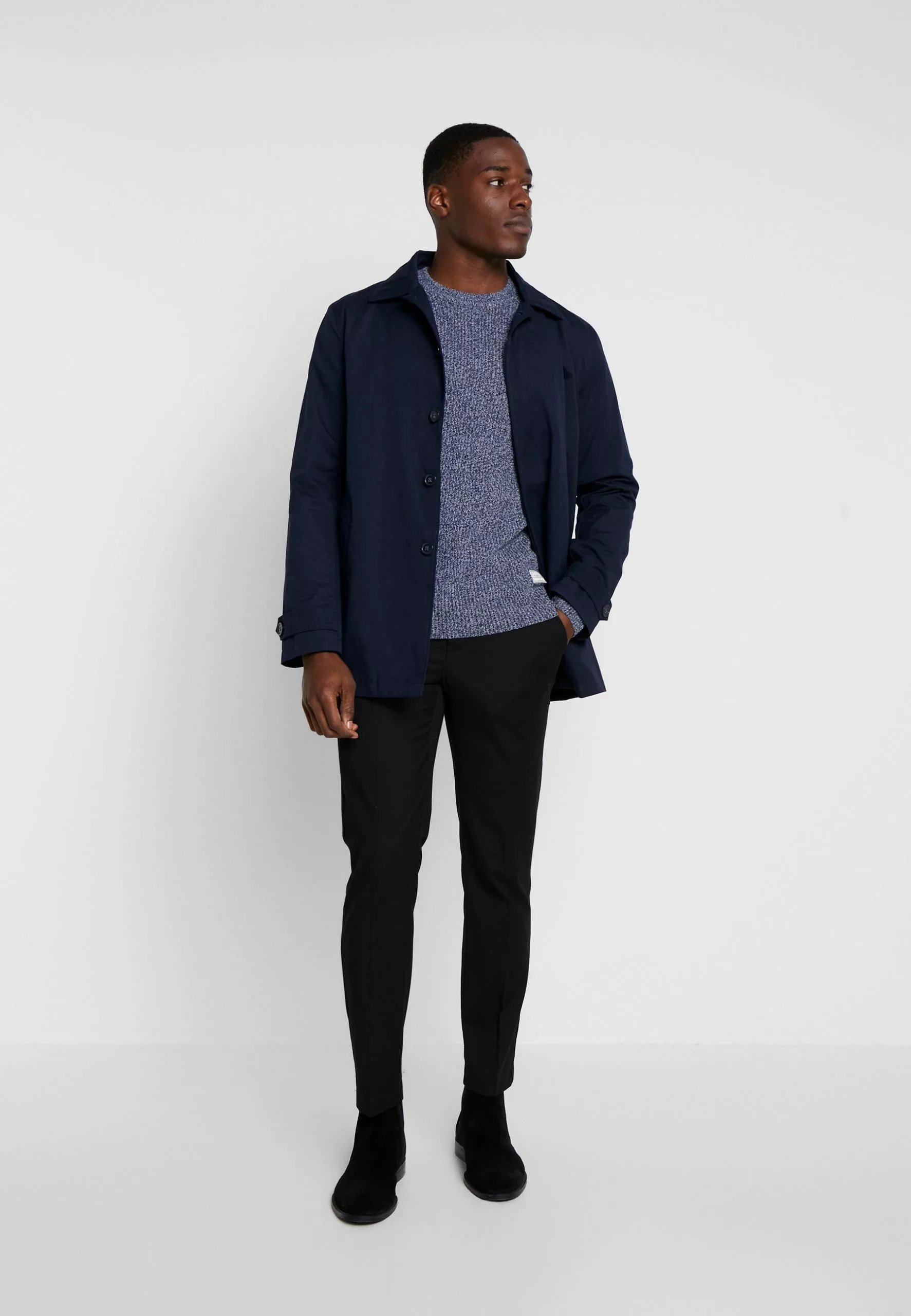 Pier One Multicolour Half Cardigan Jumper - Strikkegenser - Mottled Blue - Bilde 2