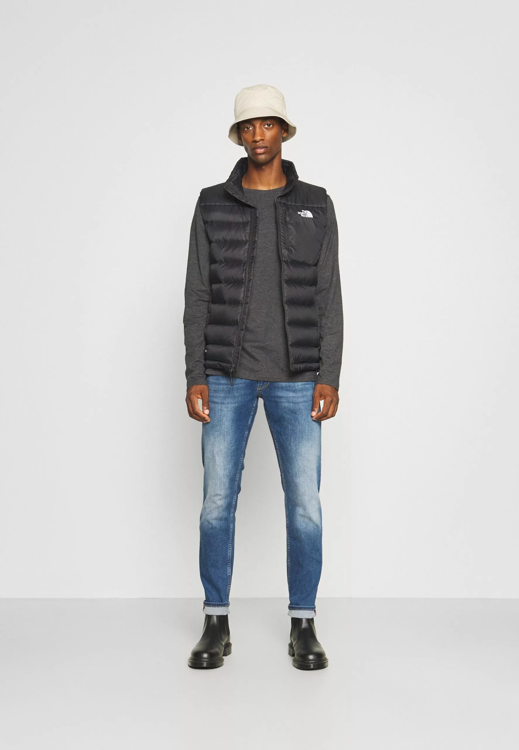 Pier One 2 Pack - Topper Langermet - Dark Grey/Black