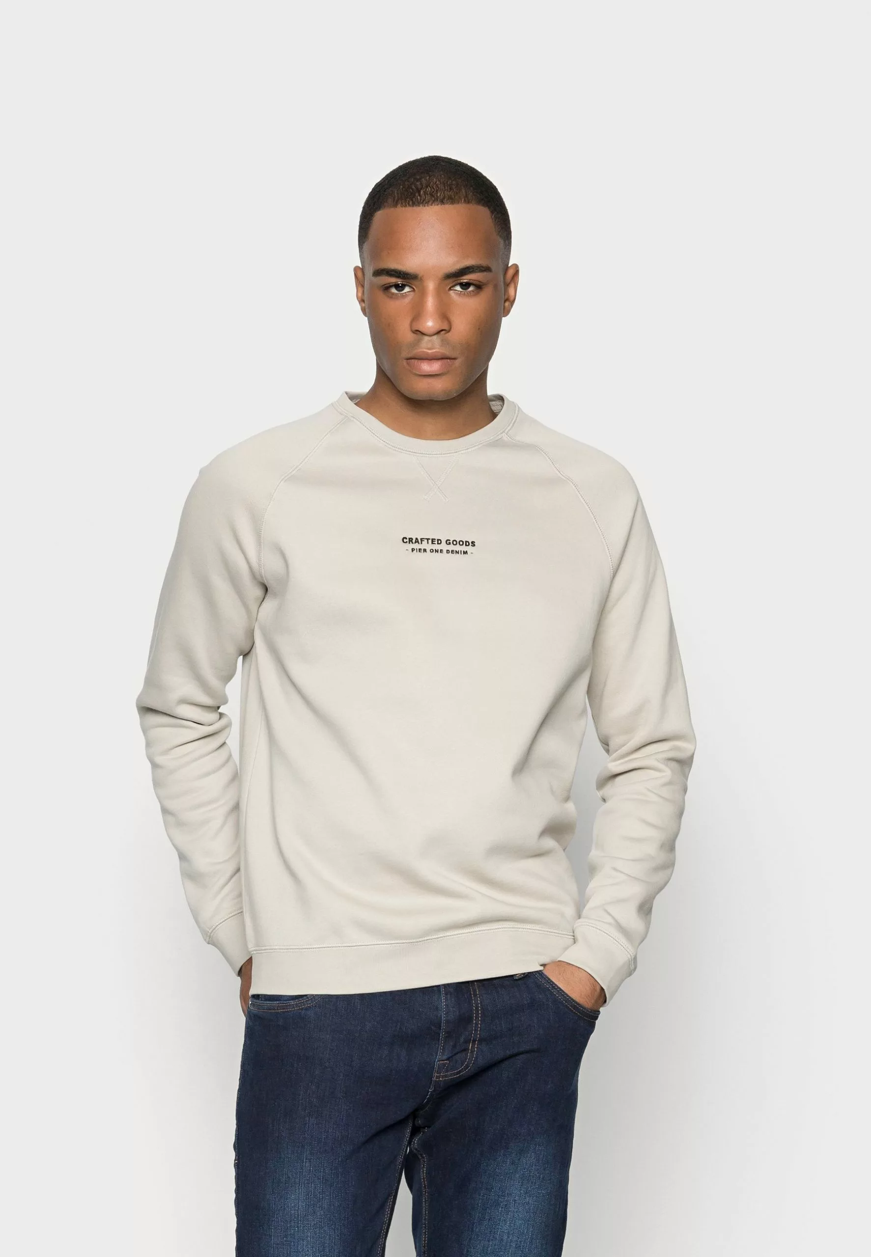 Pier One Crafted Goods Crew - Sweatshirt - Off-White