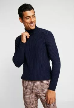 Pier One Strikkegenser - Mottled Dark Blue