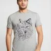Pier One T-Shirts Med Print - Mottled Grey