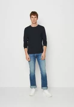 Pier One Topper Langermet - Red/Dark Blue/Mottled Light Grey