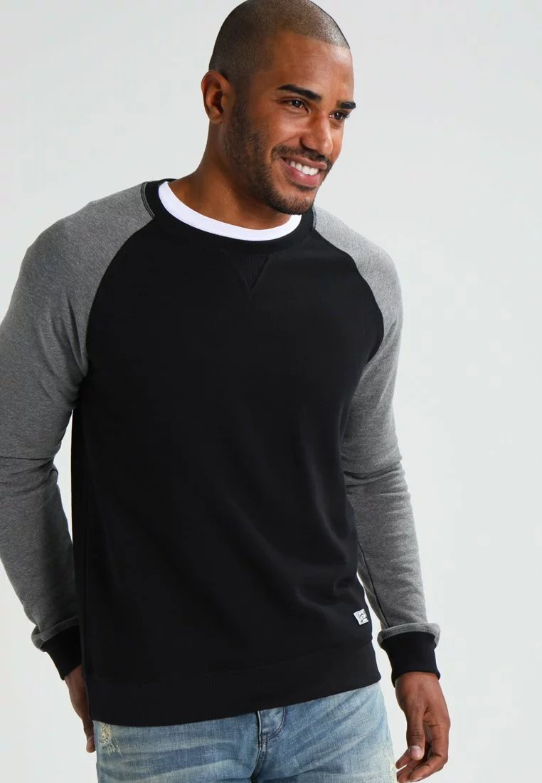 Pier One Sweatshirt - Grey Melange/Black