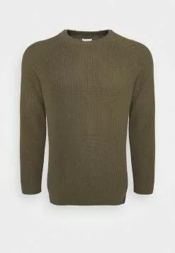 Pier One Big Stitch Mix Crewneck - Strikkegenser - Olive