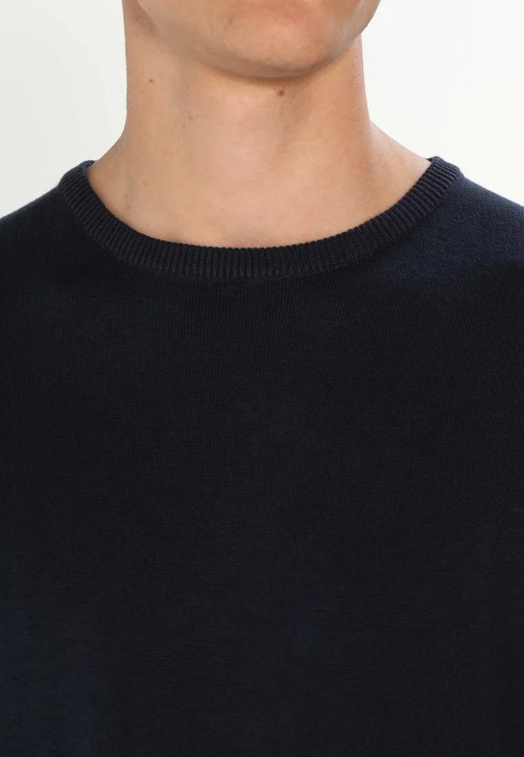Pier One Basic Crewneck - Strikkegenser - Dark Blue - Bilde 4