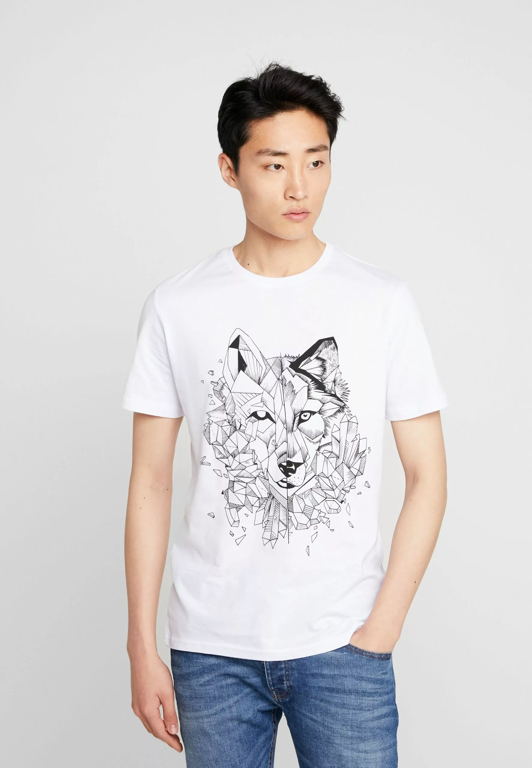 Pier One T-Shirts Med Print - White