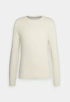 Pier One Basic Crewneck - Strikkegenser - Off White