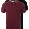Pier One 2 Pack - Poloskjorter - Bordeaux/Black