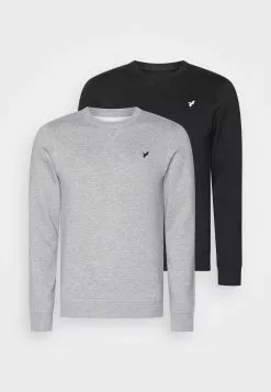 Pier One Sweatshirt - Black/Mottled Grey