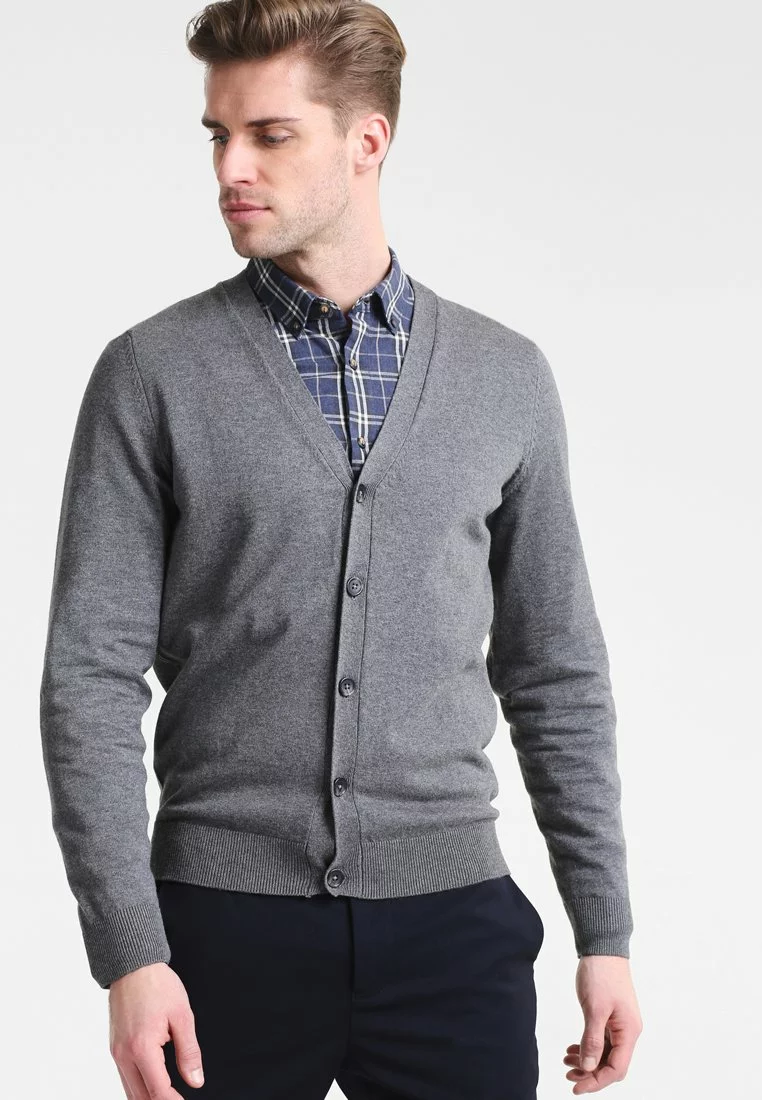 Pier One Cardigan - Dark Grey Melange