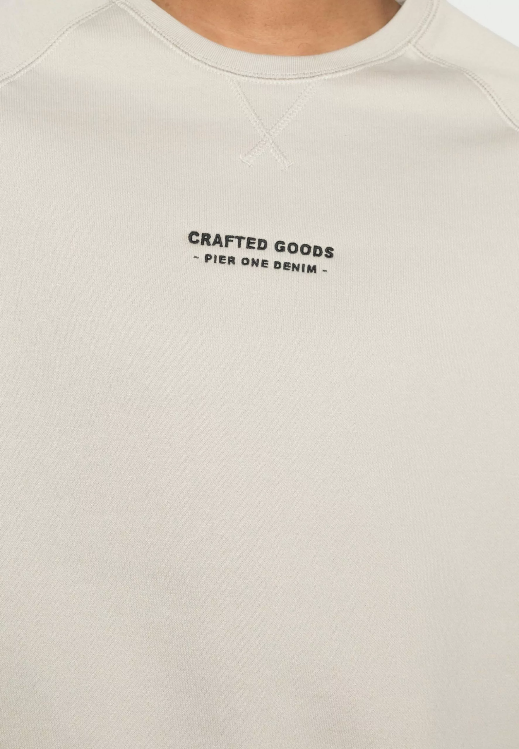 Pier One Crafted Goods Crew - Sweatshirt - Off-White - Bilde 5