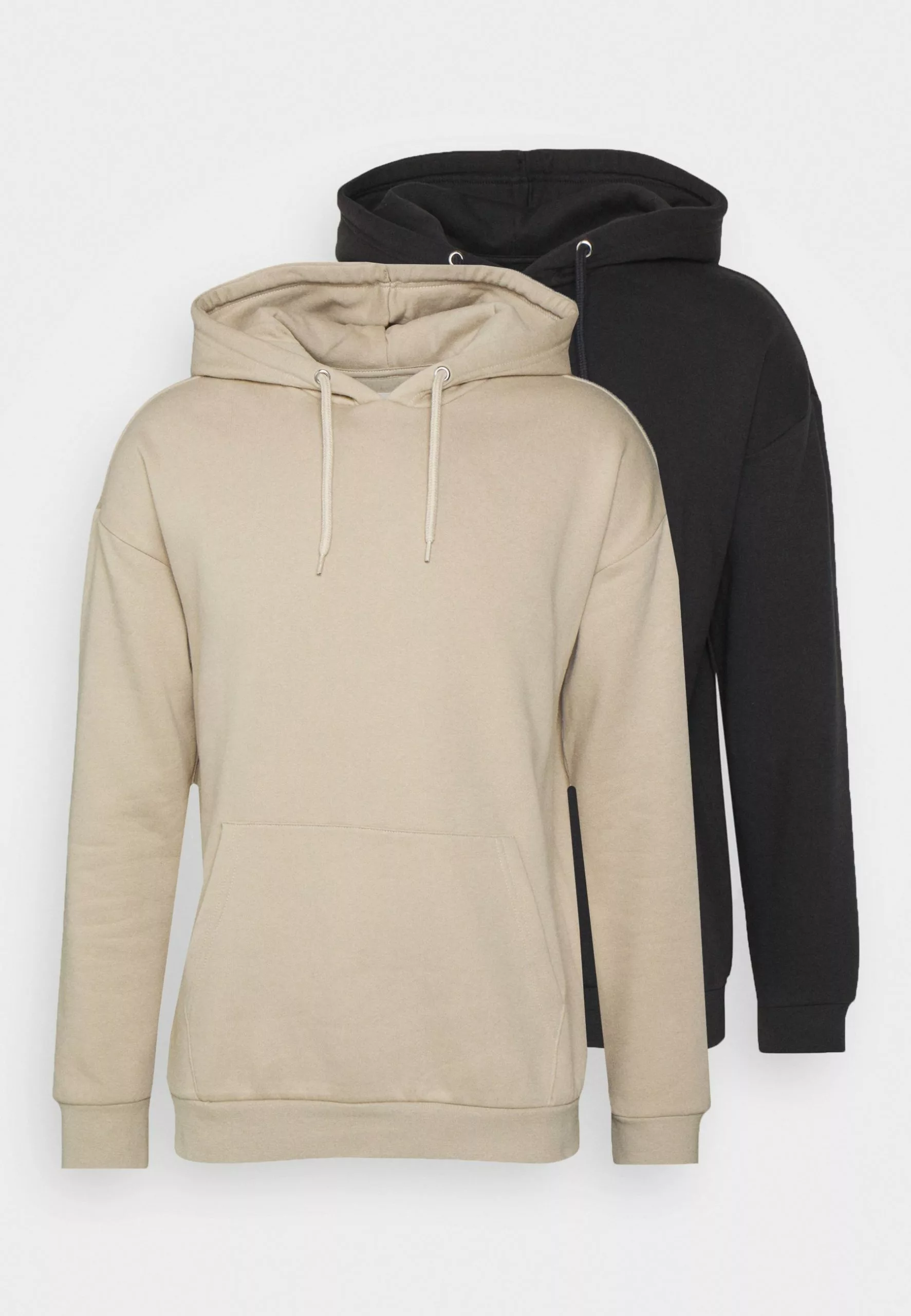 Pier One 2 Pack - Hoodie - Black/ Beige - Bilde 5