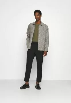 Pier One Topper Langermet - Black/Dark Grey/Olive