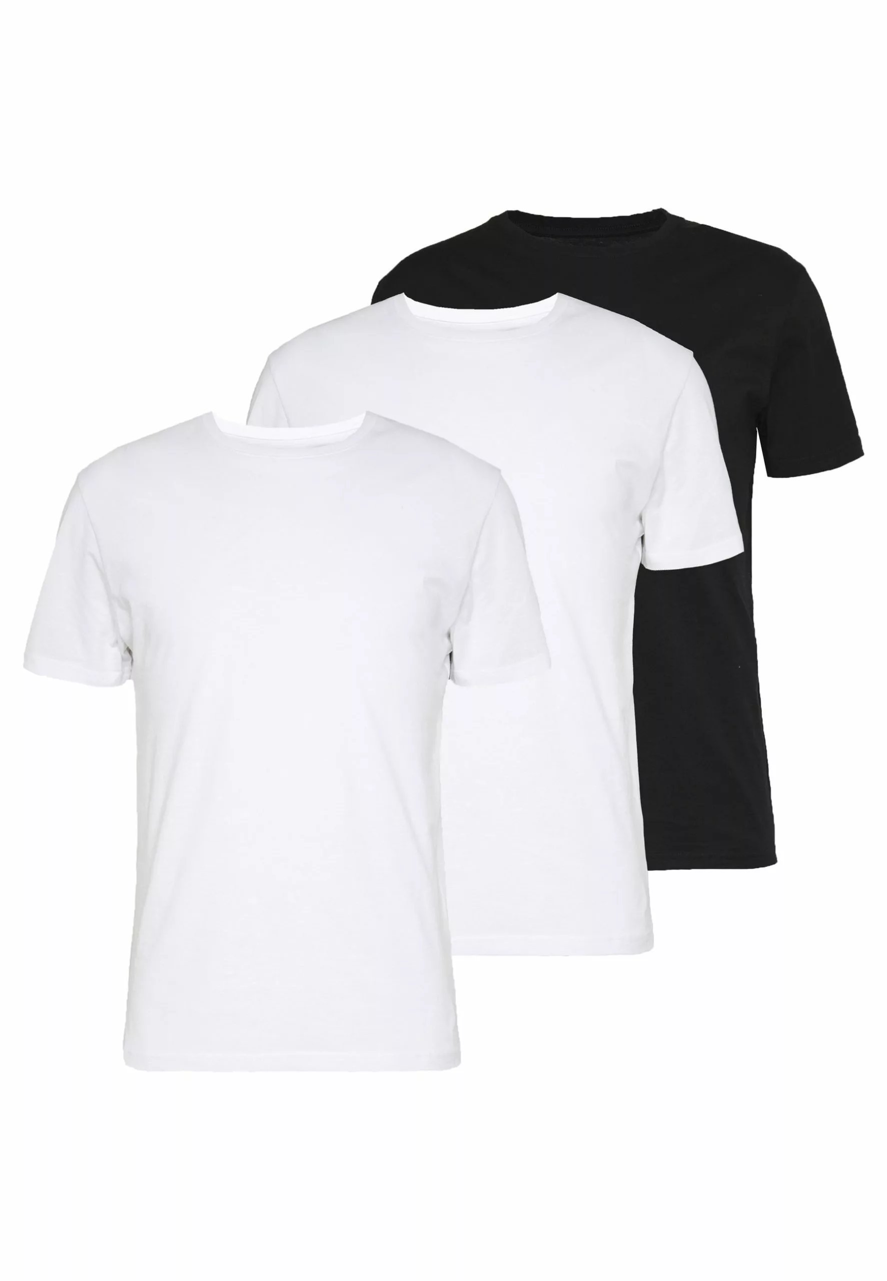 Pier One 3 Pack - T-Shirts -Black/ White
