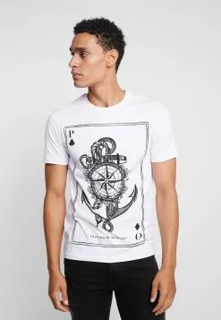 Pier One T-Shirts Med Print - White
