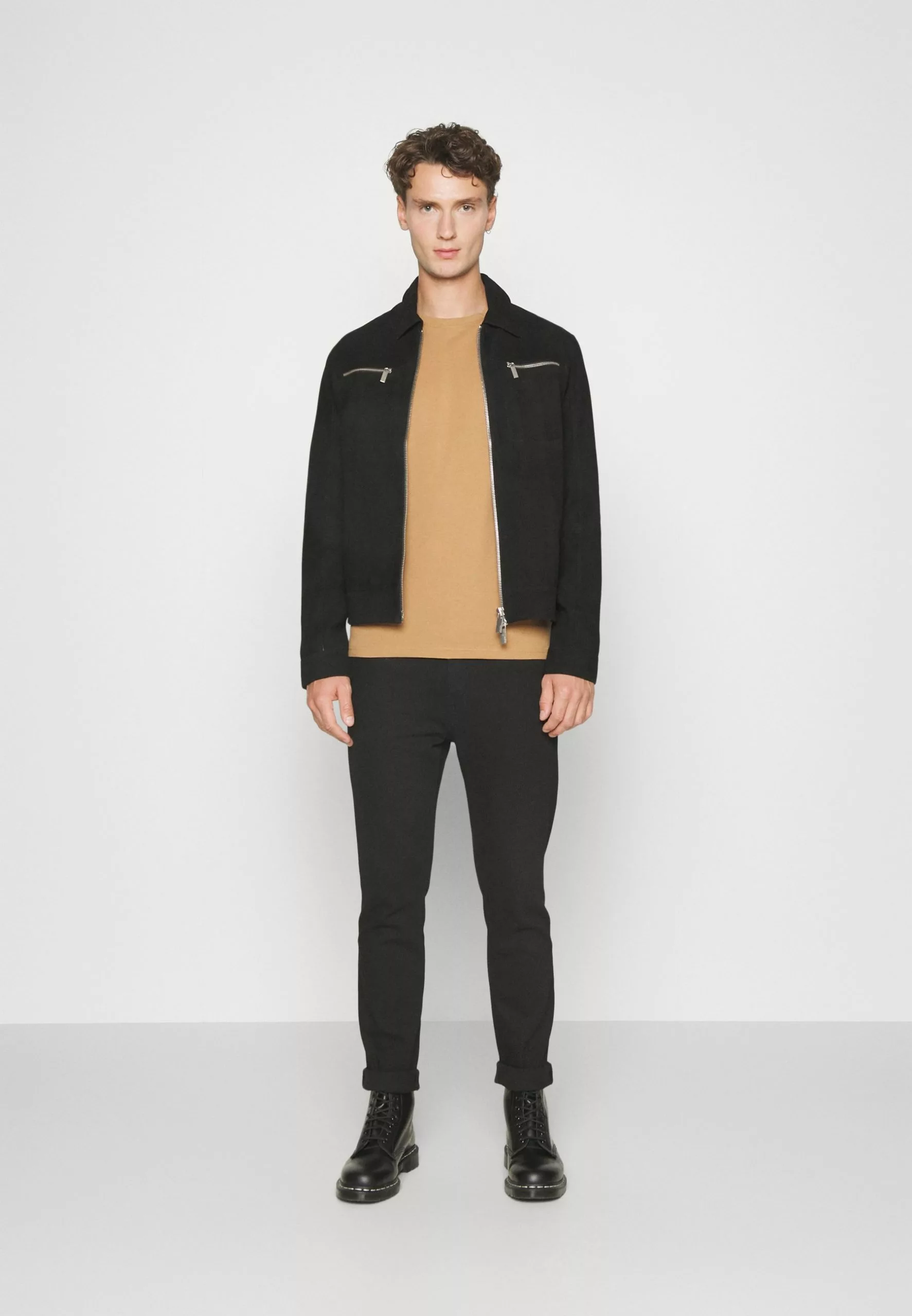 Pier One 5 Pack - T-Shirts - Dark Grey/White/Light Brown