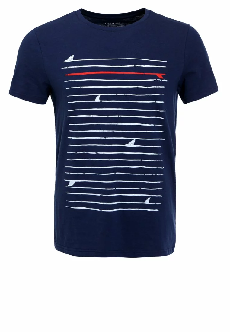 Pier One T-Shirts Med Print - Navy - Bilde 6