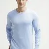 Pier One Basic Crewneck - Strikkegenser - Light Blue