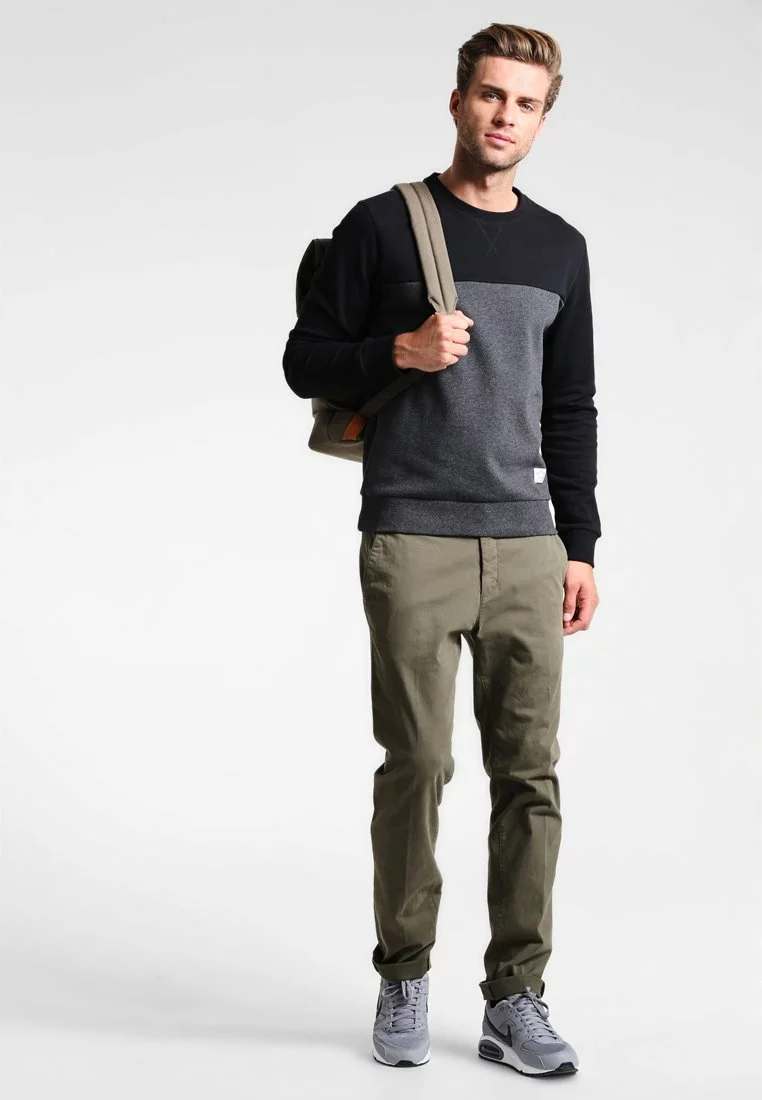 Pier One Sweatshirt - Mottled Dark Grey - Bilde 2