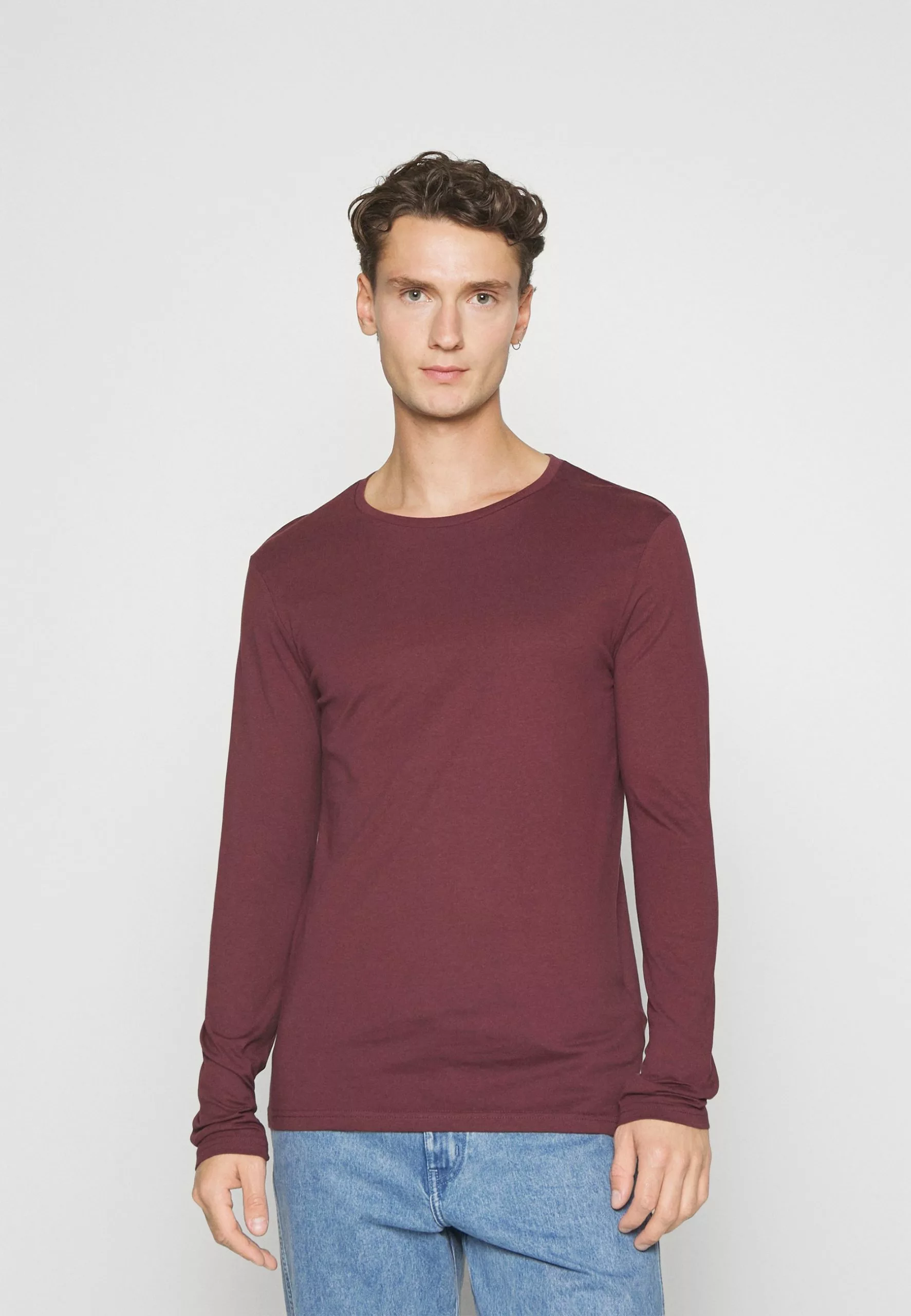 Pier One 2 Pack - Topper Langermet - Bordeaux/Dark Blue - Bilde 4