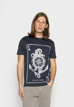 Pier One T-Shirts Med Print - Dark Blue