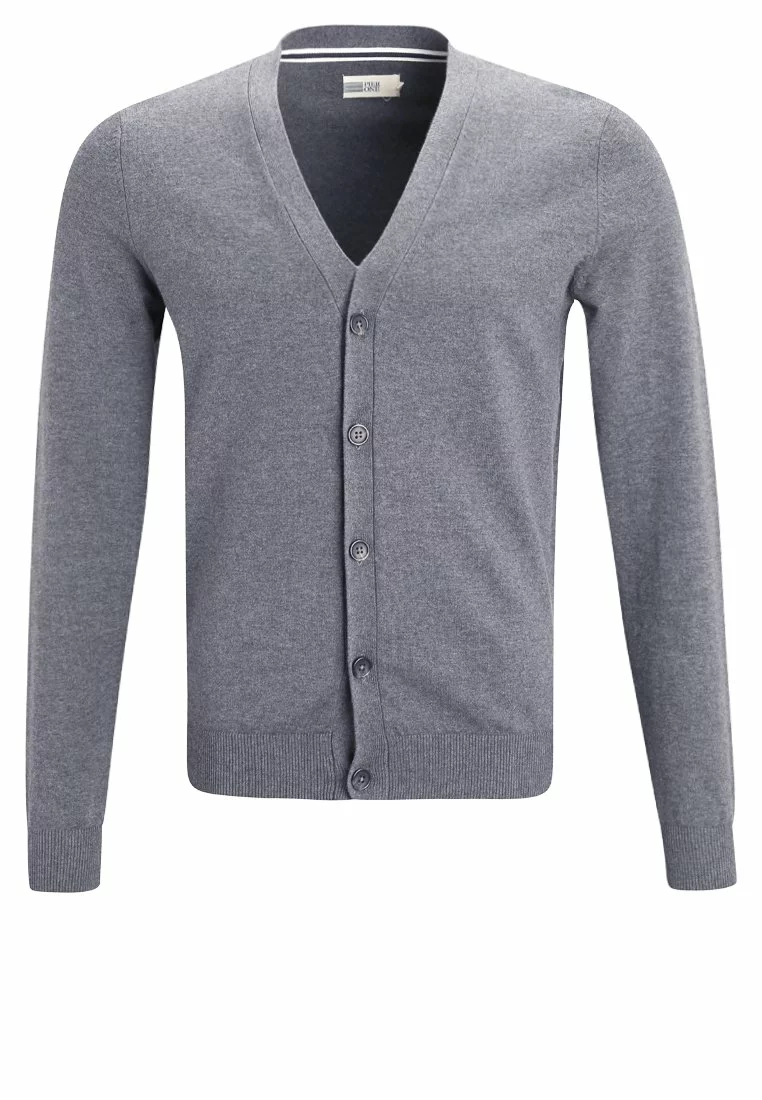 Pier One Cardigan - Dark Grey Melange - Bilde 6
